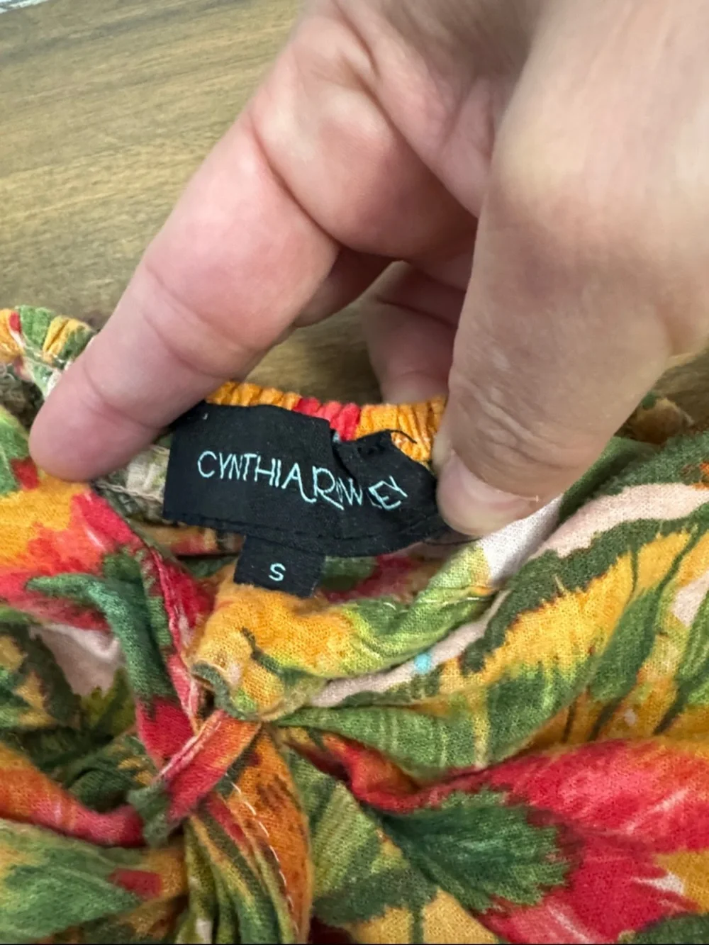 Cynthia Rowley Collective Tropical Tie-Front Bandeau Top in Yellow, Green & Pink - Picture 2 of 4